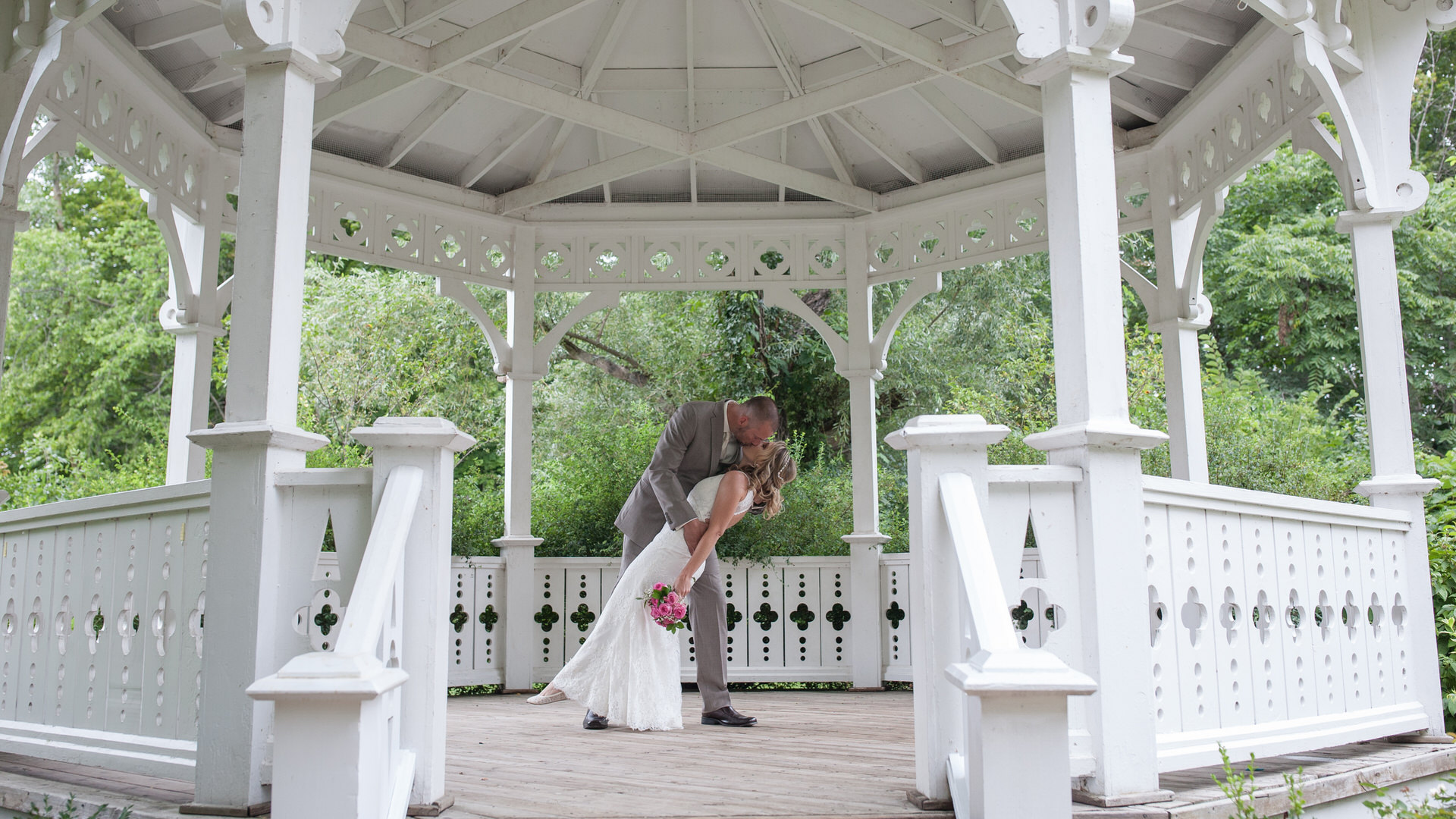 Sarah & Doug at Mill Race Historical Society Northville Michigan